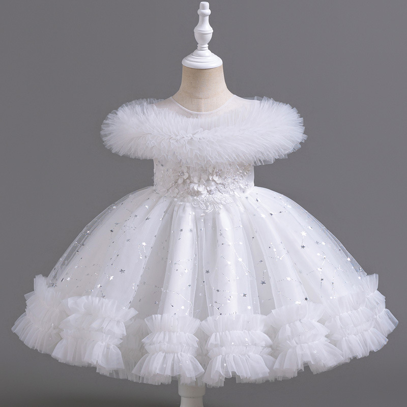 ファッションプリンセスドレス女の子ノースリーブレースキッズガ - Lace Ribbon Trim のレビューと価格