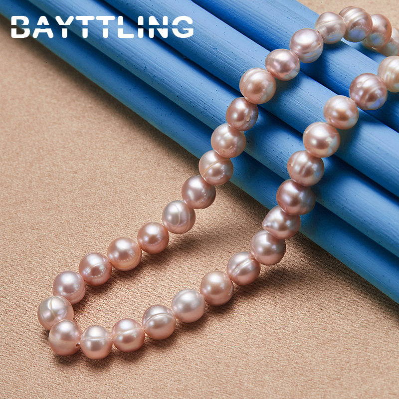 925スターリングシルバー製、上品なパールネックレス。女性向 - Pearl Trim Chain のレビューと価格