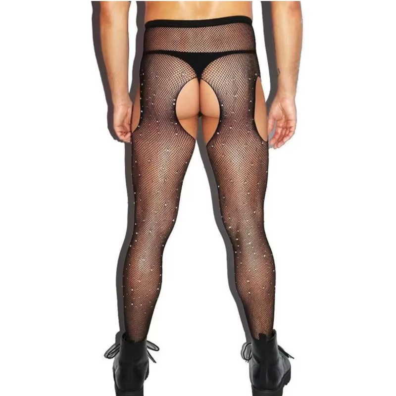 メンズ オープン クロッチ フィッシュネット パンティストッ - Crystal Mesh Fabric のレビューと価格