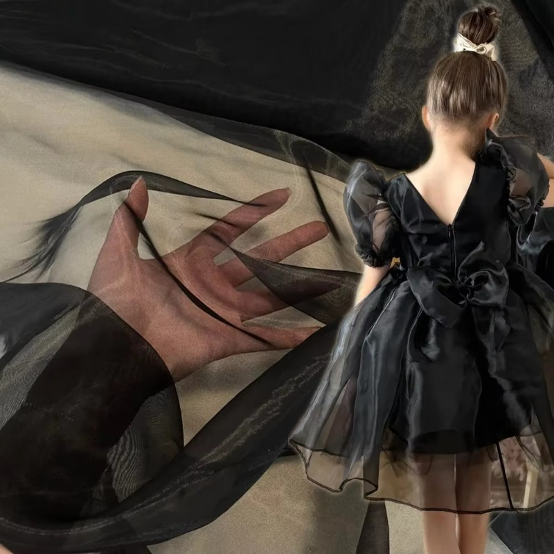 ミスレース 5 ヤード ブラック クリスタル オーガンザ生地 - Crystal Mesh Fabric のレビューと価格
