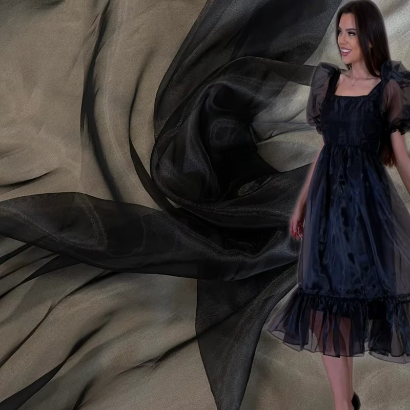 ミスレース 5 ヤード ブラック クリスタル オーガンザ生地 - Crystal Mesh Fabric のレビューと価格