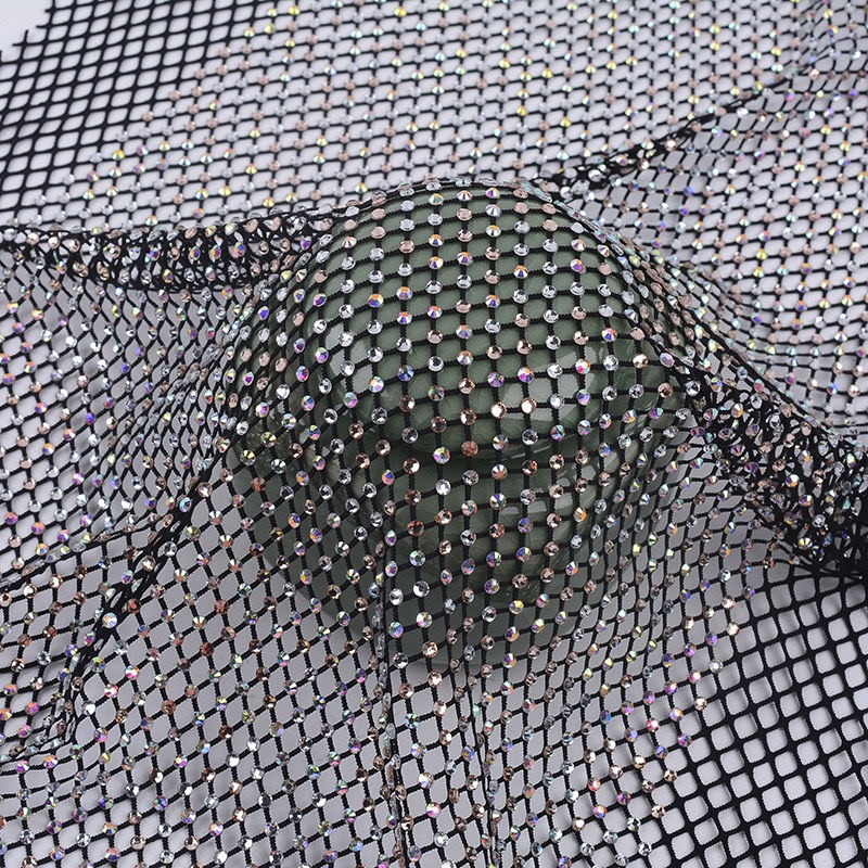 ラインストーンメッシュリボントリム,50x120cm,クリス - Crystal Mesh Fabric のレビューと価格