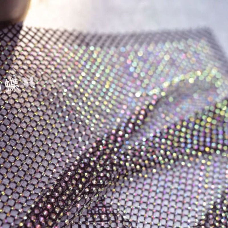 ミストレースストレッチラインストーンフィッシュネットメッシュ - Crystal Mesh Fabric のレビューと価格