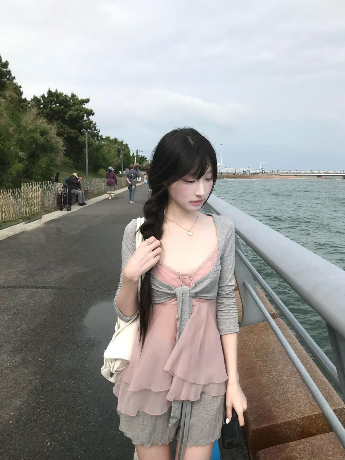 韓国風、夏らしい3点セット。女性用、レーストリムのキャミソー - Lace Ribbon Trim のレビューと価格